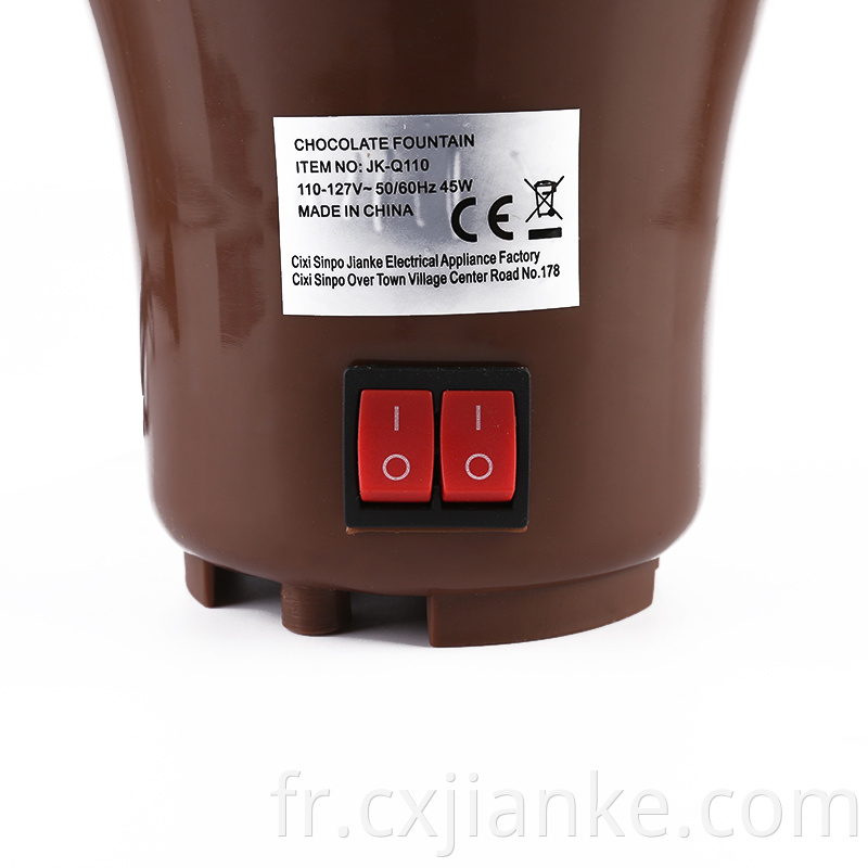 Nouvelle conception mini-fontaine de fondue de fusion au chocolat chaud électrique